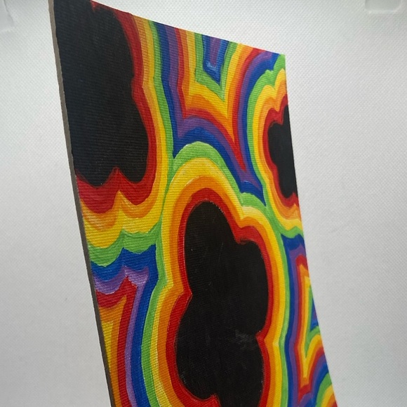 🍀 3/$15 - 8x12 Handmade Colorful Abstract Painted Canvas Art - Picture 4 of 4